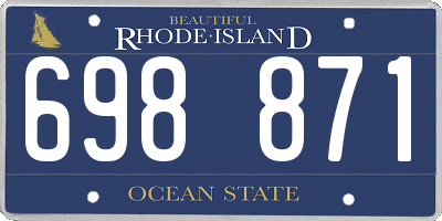 RI license plate 698871