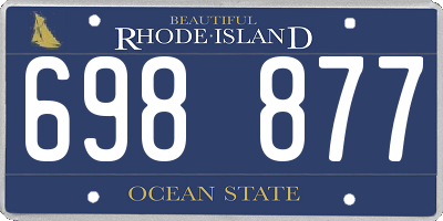 RI license plate 698877