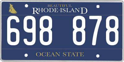 RI license plate 698878