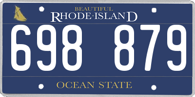 RI license plate 698879