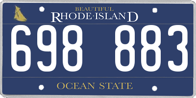 RI license plate 698883