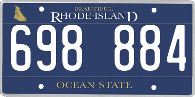 RI license plate 698884