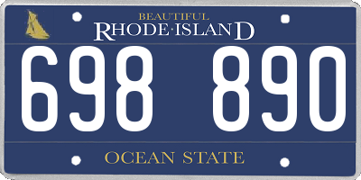 RI license plate 698890