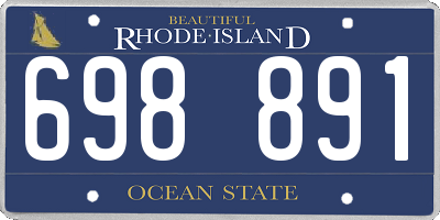 RI license plate 698891