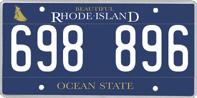 RI license plate 698896