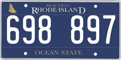 RI license plate 698897