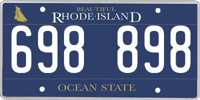 RI license plate 698898