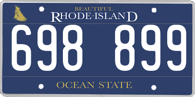 RI license plate 698899