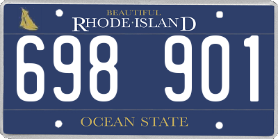 RI license plate 698901