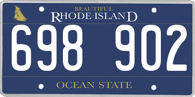 RI license plate 698902