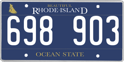 RI license plate 698903