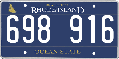 RI license plate 698916