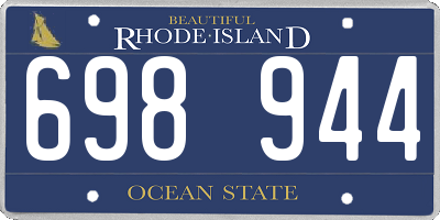 RI license plate 698944