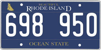 RI license plate 698950