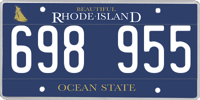 RI license plate 698955