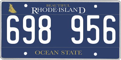 RI license plate 698956