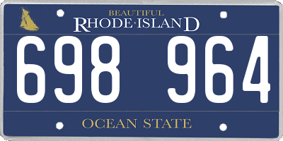 RI license plate 698964