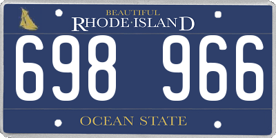 RI license plate 698966