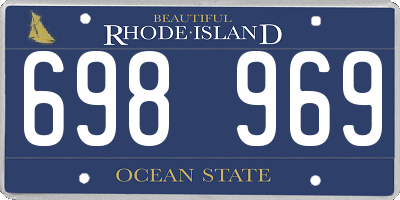 RI license plate 698969
