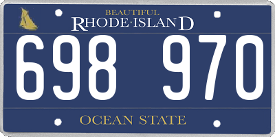 RI license plate 698970