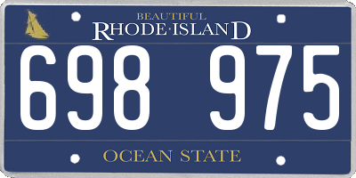 RI license plate 698975