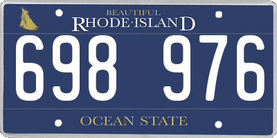 RI license plate 698976