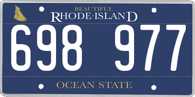 RI license plate 698977