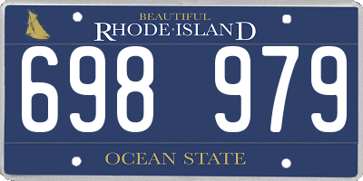 RI license plate 698979