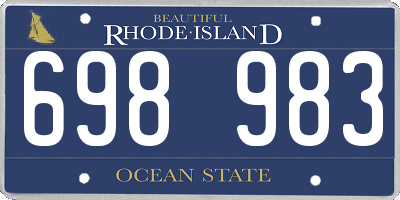 RI license plate 698983