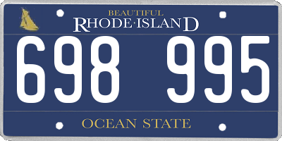 RI license plate 698995