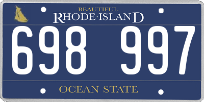 RI license plate 698997