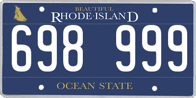 RI license plate 698999