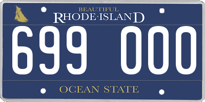 RI license plate 699000
