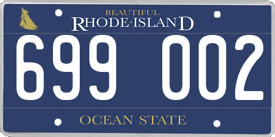 RI license plate 699002