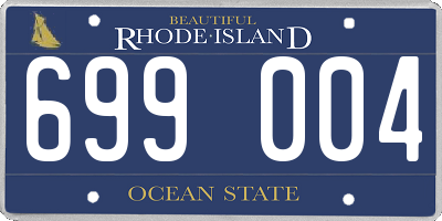 RI license plate 699004