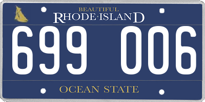 RI license plate 699006