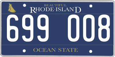 RI license plate 699008