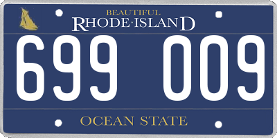 RI license plate 699009