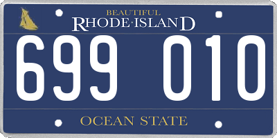 RI license plate 699010