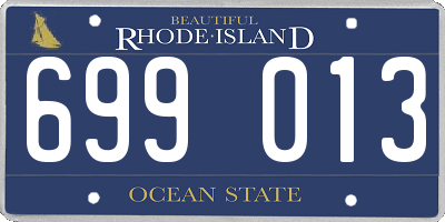 RI license plate 699013