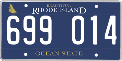 RI license plate 699014