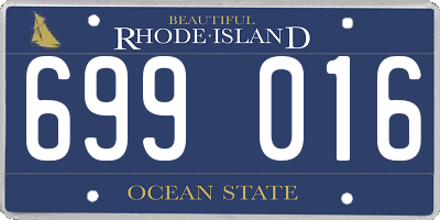 RI license plate 699016