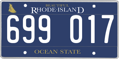 RI license plate 699017