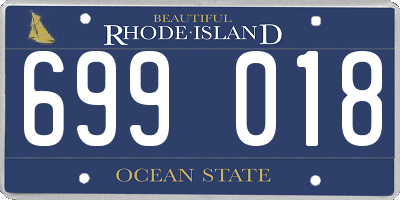 RI license plate 699018