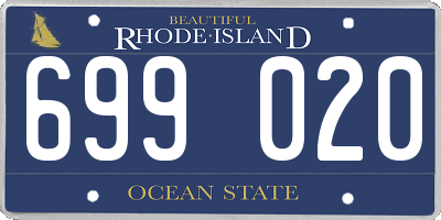 RI license plate 699020