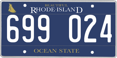 RI license plate 699024