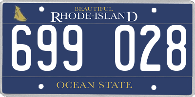 RI license plate 699028