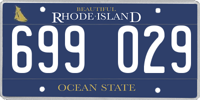 RI license plate 699029