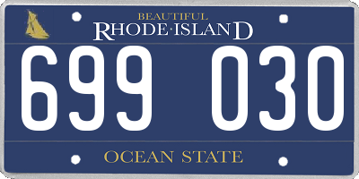 RI license plate 699030