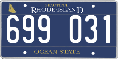 RI license plate 699031